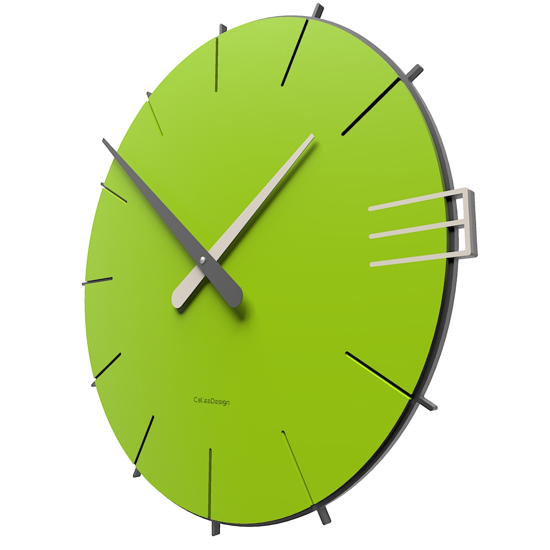 Orologio da parete moderno legno colore verde mela