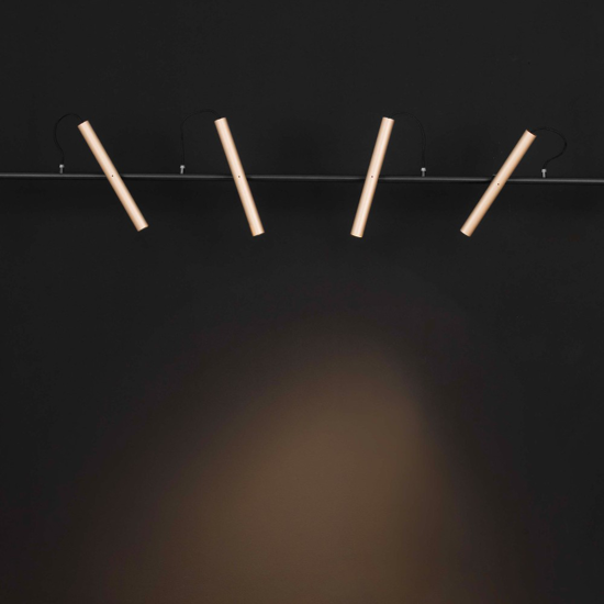 Lampadario a sospensione per isola cucina nero caffe spot orientabili