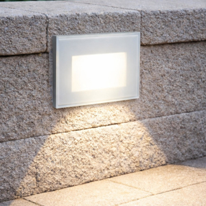 Top light segnapasso gliss da incasso parete per esterno led cct ip65