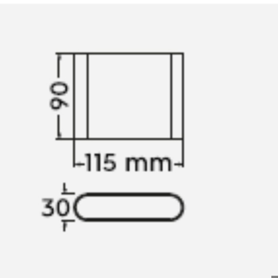 Applique da esterno 5w 3000k moderna bianca anti corrosione