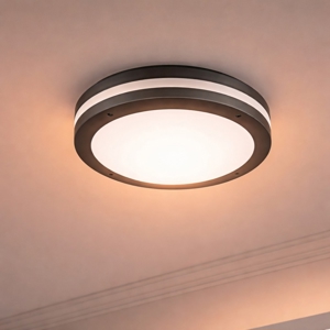 Plafoniera da esterno antracite con sensore movimento 11w 3000k