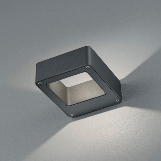 Applique da esterno antracite moderna 4,5w 3000k anti corrosione