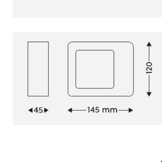 Applique da esterno antracite moderna 4,5w 3000k anti corrosione