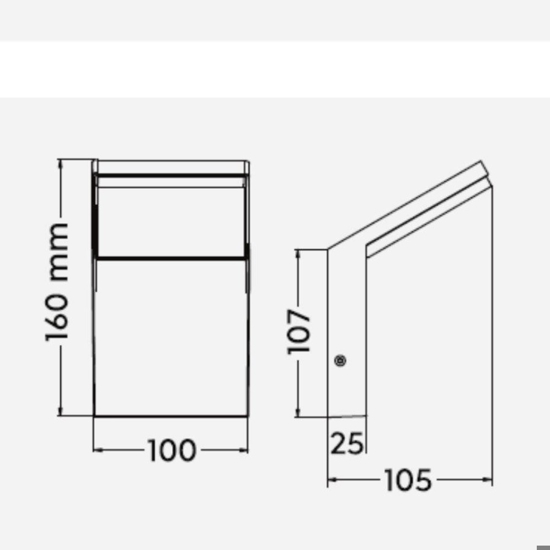 Applique da esterno anti corrosione moderno antracite led 8w 3000k