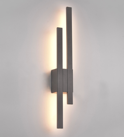 Applique da esterno anti corrosione moderna antracite led 18w 3000k