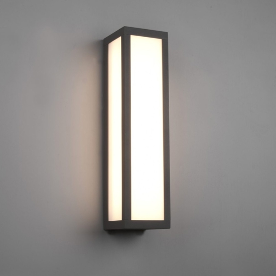 Applique da esterno led 3000k antracite anti corrosione