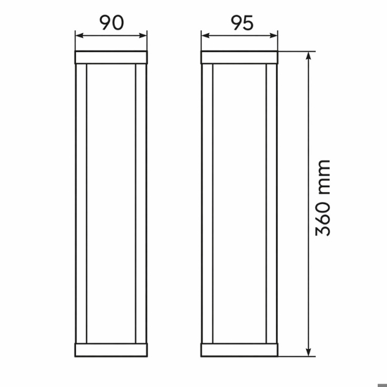 Applique da esterno led 3000k antracite anti corrosione