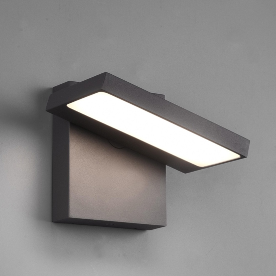 Applique da esterno orientabile antracite led 3000k moderna anti corrosione