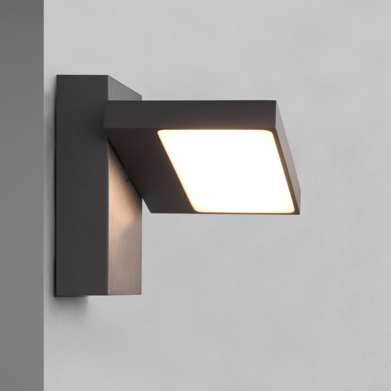 Applique da esterno orientabile antracite led 3000k moderna anti corrosione
