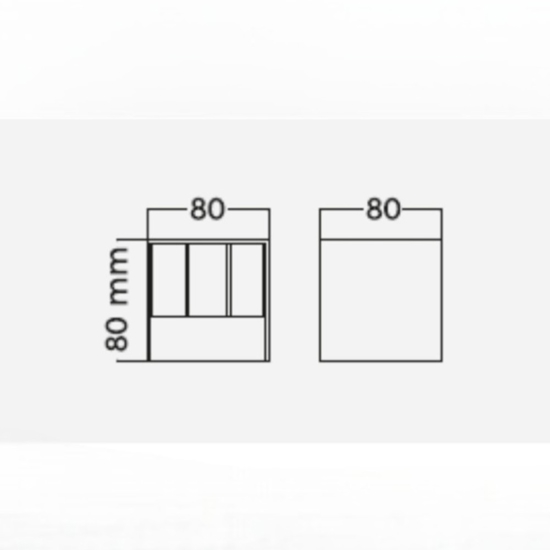 Applique cubo da esterno antracite moderna led 6w 3000k anti corrosione