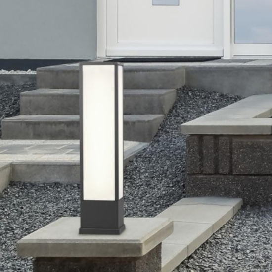 Lampioncino moderno per giardino antracite led 3000k anti corrosione