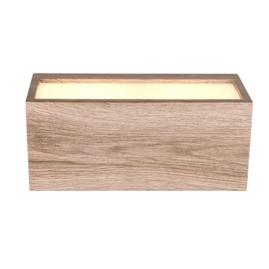 Applique per esterno effetto legno rettangolare moderna