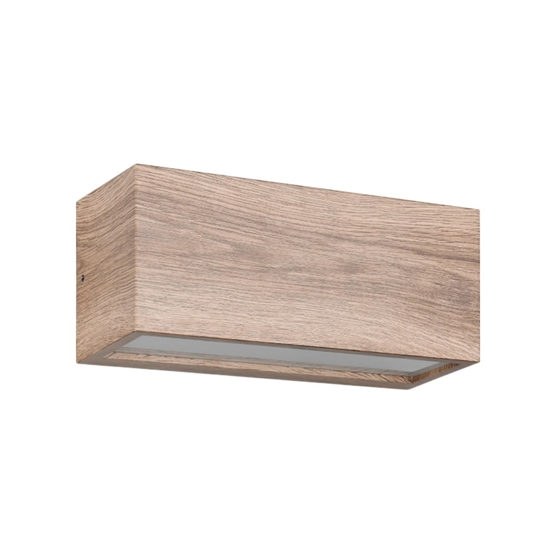 Applique per esterno effetto legno rettangolare moderna