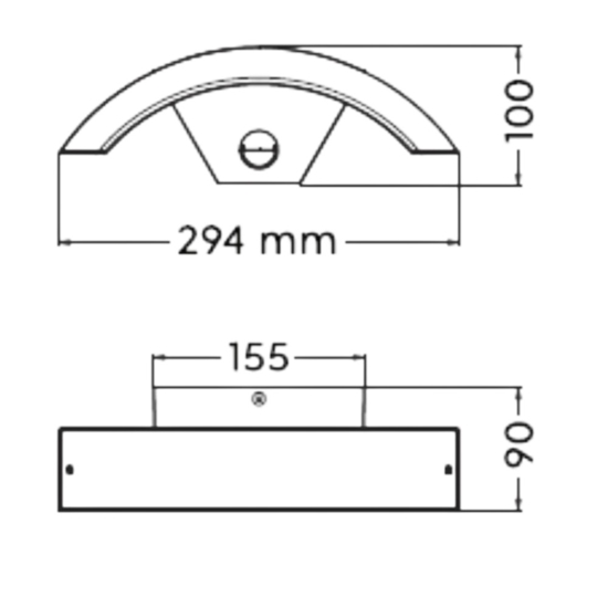 Applique per esterno 7,5w 3000k sensore crepuscolare di movimento