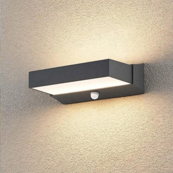 Applique per esterno antracite con sensore movimento led 11w 3000k