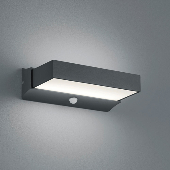 Applique per esterno antracite con sensore movimento led 11w 3000k