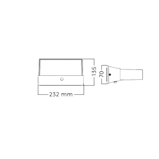 Applique per esterno antracite con sensore movimento led 11w 3000k