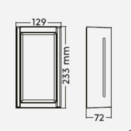 Applique da esterno balcone moderna antracite led 8w 3000k