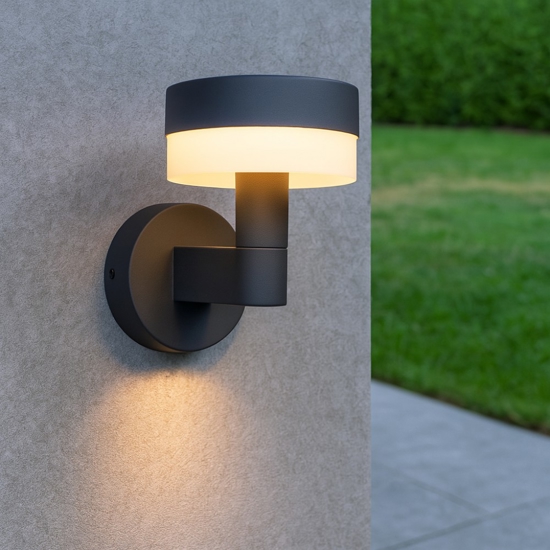 Applique per esterno ip54 anti corrosione led 8w 3000k antracite