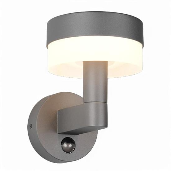 Applique da esterno led 8w con sensore di movimento anti corrosione