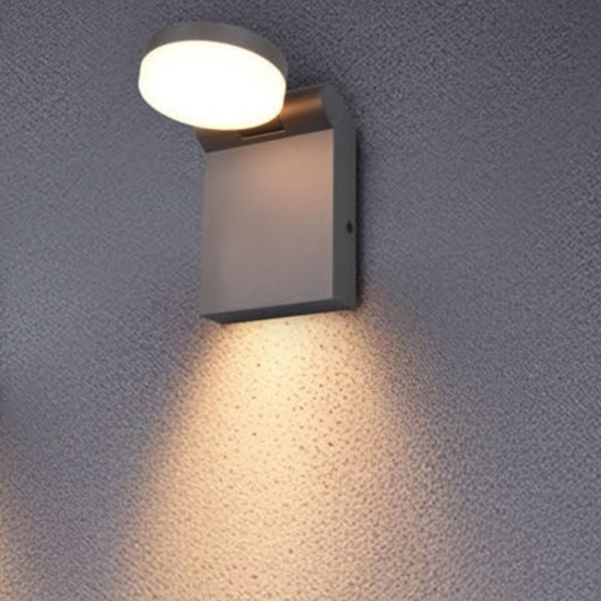 Applique antracite da esterno orientabile led anti corrosione