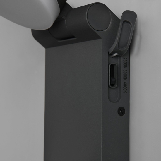 Applique antracite da esterno orientabile led anti corrosione