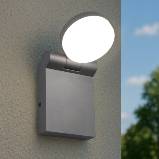 Applique antracite da esterno orientabile led anti corrosione
