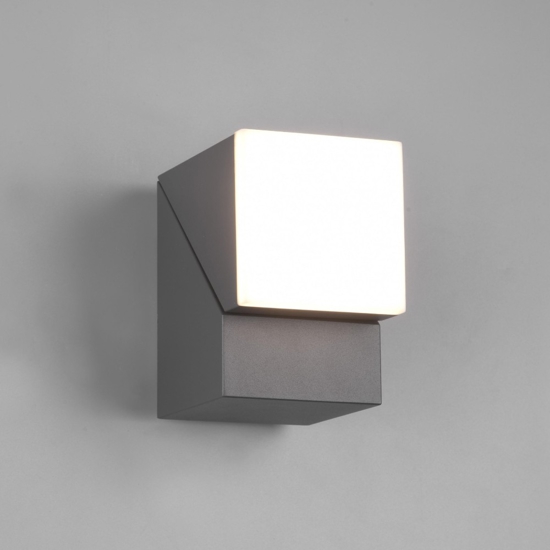 Applique antracite da esterno orientabile led 3000k ip54 anti corrosione