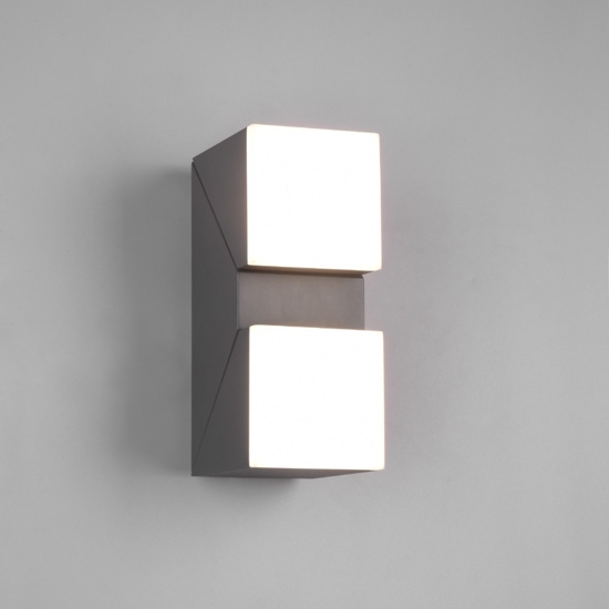 Applique luci orientabili per esterno led 3000k antracite anti corrosione