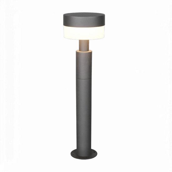 Lampione da giardino ip54 led 8w antracite anti corrosione