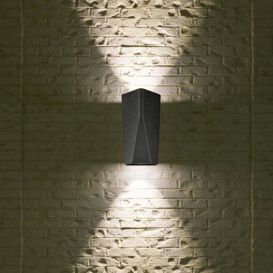 Applique antracite per esterno design moderno led 9w 3000k