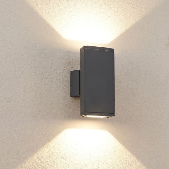 Applique da esterno led 6w 3000k moderna antracite