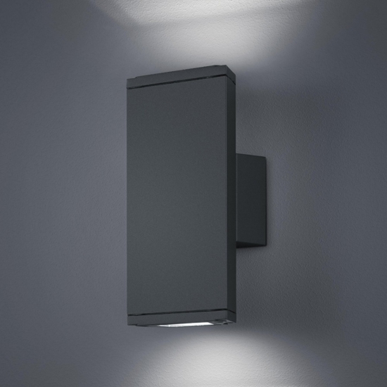Applique da esterno led 6w 3000k moderna antracite