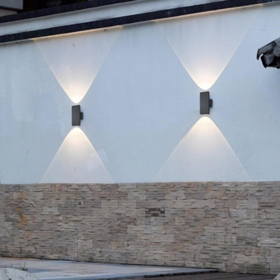 Applique da esterno led 6w 3000k moderna antracite