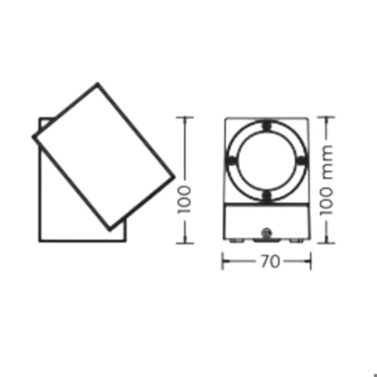 Applique orientabile per esterni moderna antracite 3w 3000k