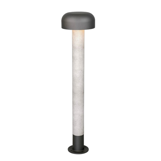 Lampione da esterno ip54 h84 cm grigio cemento