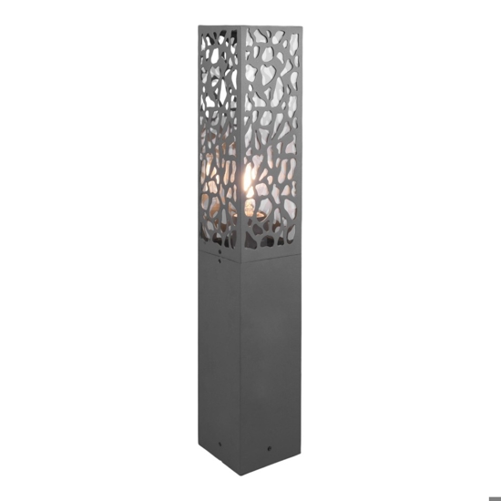Lampione da giardino acciaio inox grigio antracite moderno