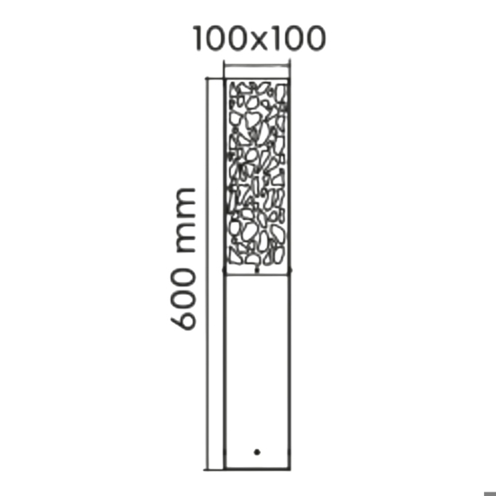 Lampione da giardino acciaio inox grigio antracite moderno