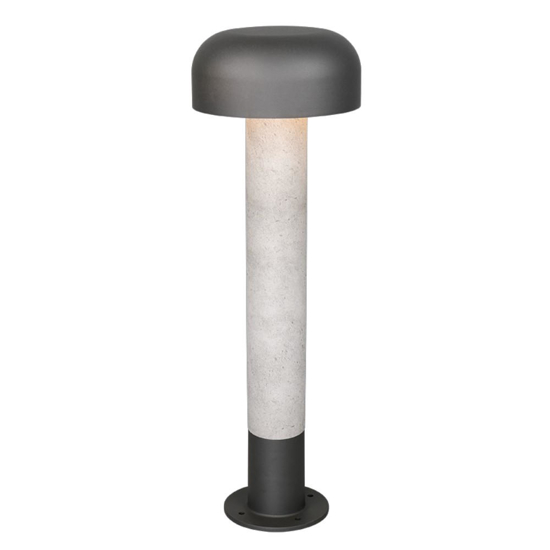 Lampione da giardino ip54 h54 cm grigio cemento