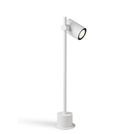 Lampione da giardino moderno bianco luce orientabile 13w 3000k ip65