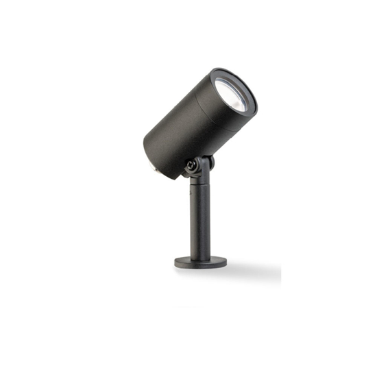 Faretto nero da giardino con picchetto 5w 4000k ip65