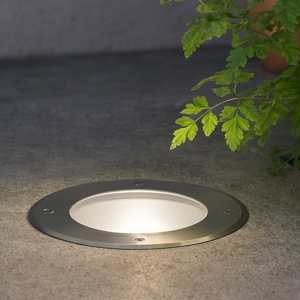 Faretto rotondo da esterno acciaio a incasso ip65
