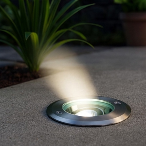 Faretto per giardino rotondo a incasso calpestabile led 6w 4000k orientabile