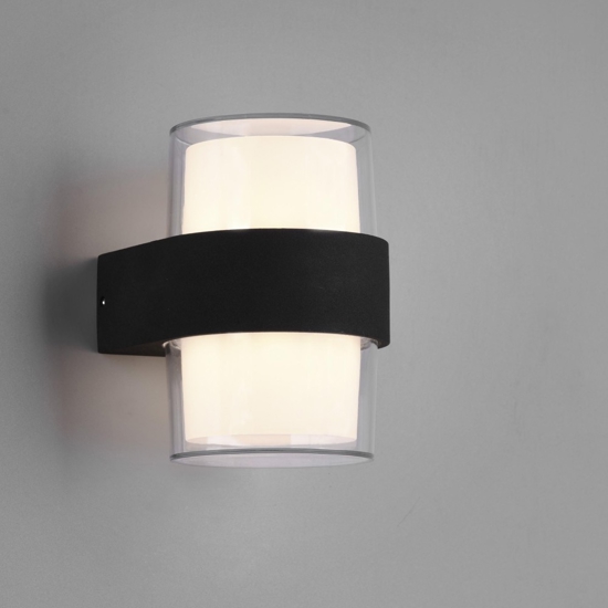 Applique da esterno moderno antracite 9w 3000k