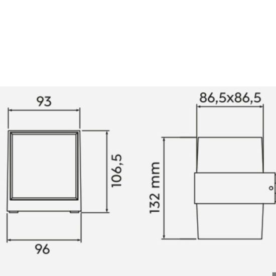 Applique antracite da esterno moderna 9w 3000k
