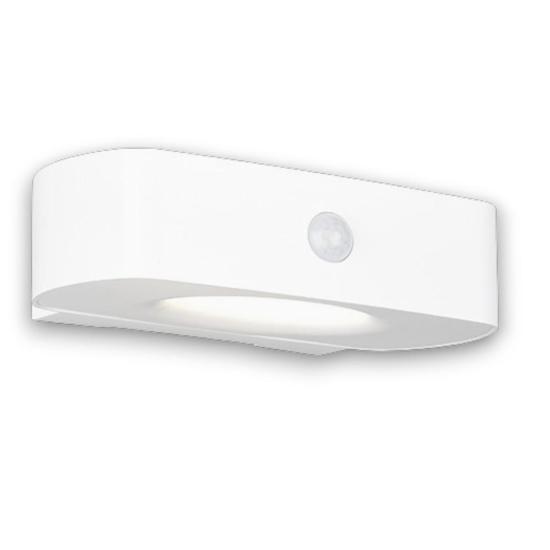 Applique bianco da esterno ibrido luce solare led con sensore di movimento crepuscolare