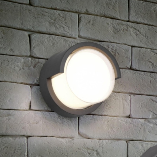 Applique per esterno nero 8w 3000k moderna