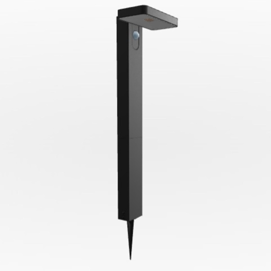 Lampione solare con picchetto da giardino led 3000k sensore movimento