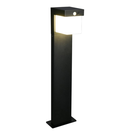 Lampione da giardino ibrido luce solare led con sensore di movimento crepuscolare
