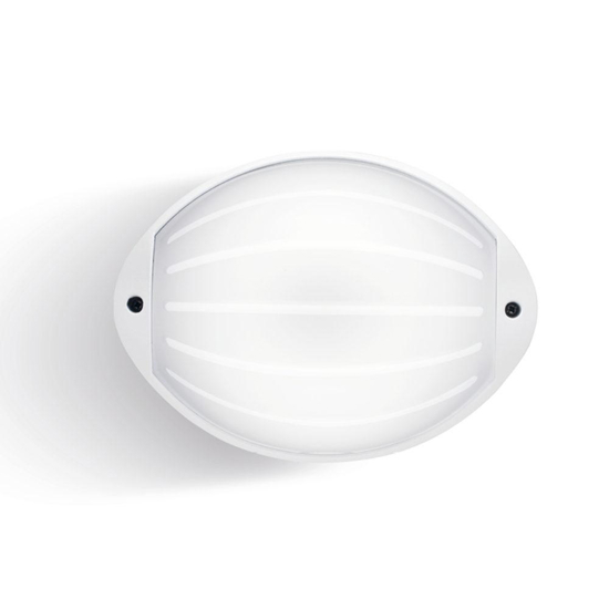 Applique da esterno ovale bianca moderna led 7w 3000k ip65